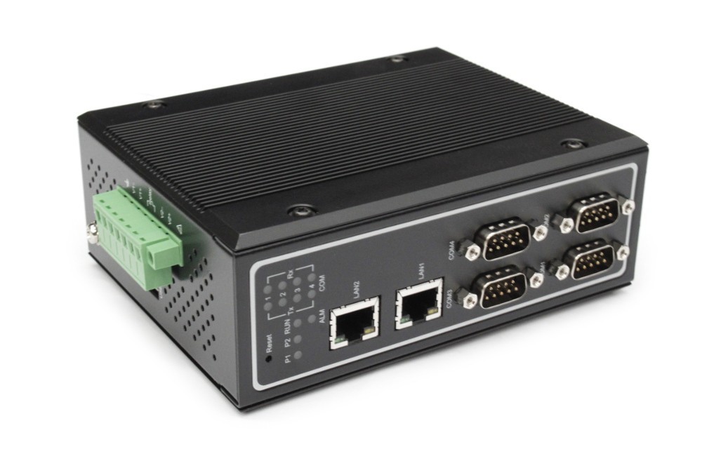 SE5904D Wide Temperature 4 Port RS-232/RS-422/RS-485 10/100 Mb Ethernet Serial Server