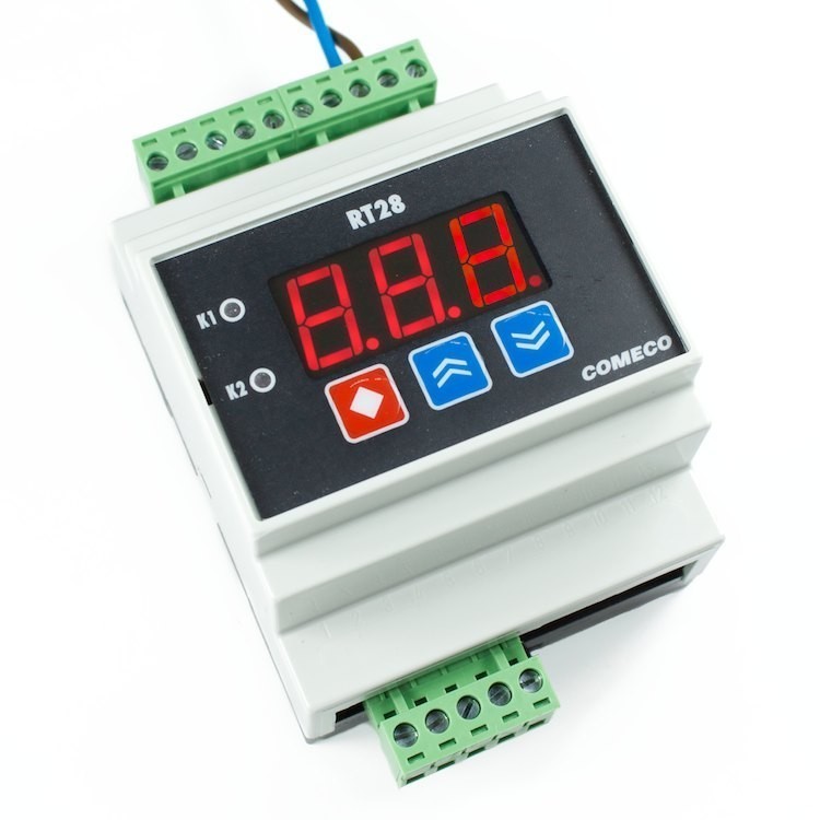 RT28U DIN Rail Mount On-Off Temp Controller with Universal Analog Input 12-24V