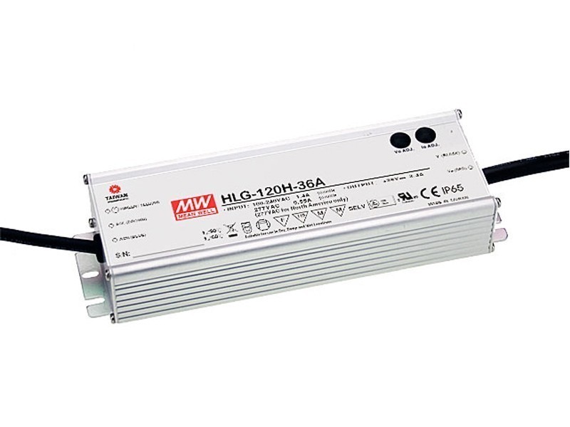 120W Mean Well HLG-120H-12 IP67 LED Power Supply 120W 12V