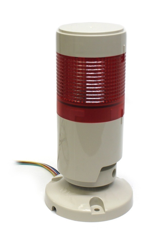 24VDC IP65 Signal Tower (Red) with Flat Plastic Support
