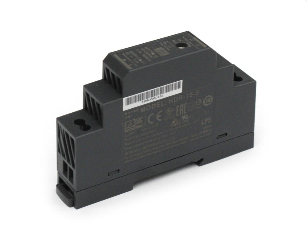 15W Mean Well HDR-15 Ultra Slim DIN Rail Supply 12V Out