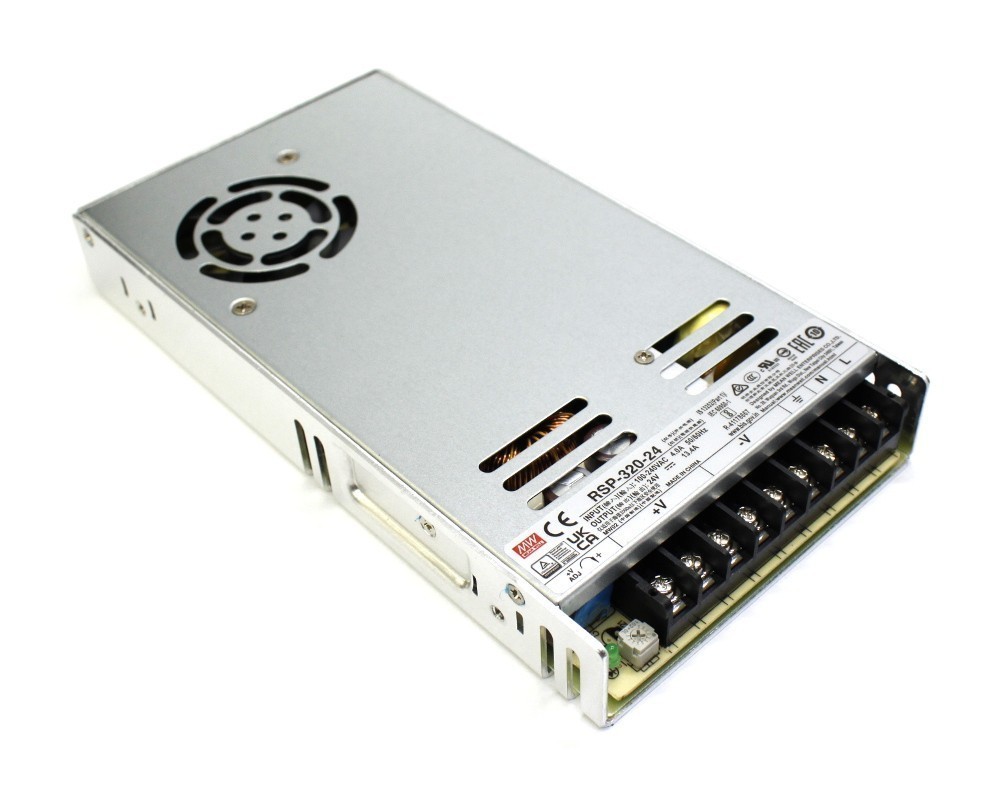 320W MeanWell RSP-320-24 Single Output Switching Power Supply: 24 VDC Output