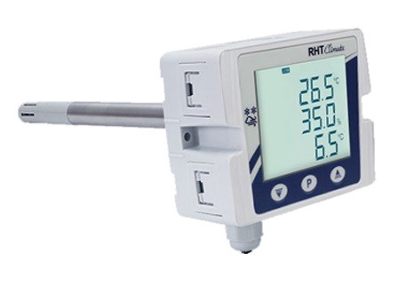 RHT-Climate Duct Temp and Humidity Sensor with LCD display 4 to 20mA/0-10VDC output, 150mm probe