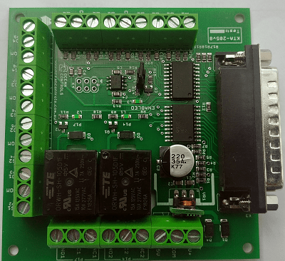 Parallel Port Interface card with Relays Outputs and Safety Charge Pump Option