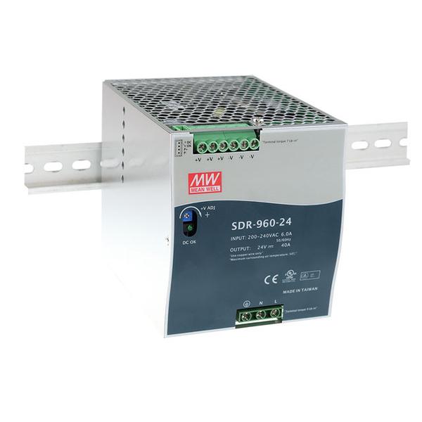 960W Mean Well SDR-960-48 Slim High Efficiency DIN Rail Power Supply 48V Out