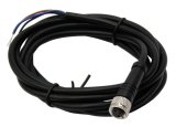 M8 Plug in cable with straight connector 3 wires 2meters