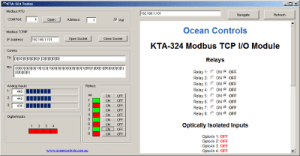 Ocean Controls Modbus TCP I/O Module 8DO+4DI+3AI