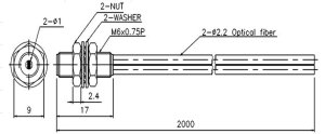 FOK-D001 Reflective Type Optical Fibre for Amplifier Photoelectric Sensor