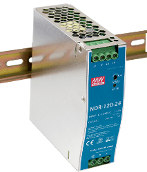 120W Mean Well NDR-120-24 Single Output DIN Rail Supply 24V Out