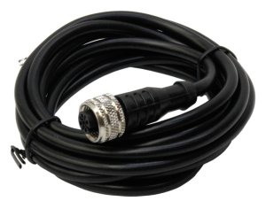 M12 Plug in cable with straight connector 4 wires 2meters