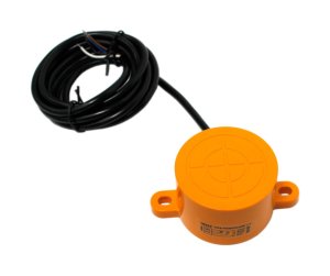 F54 capacitive proximity sensor, NPN NO+NC output, 22.5mm detection, IP67, water-resistant