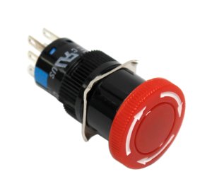 Switch Pushbutton Emergency Stop DPDT Solder Tail