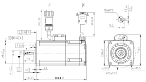600W ELVM Brushless Servo Motor