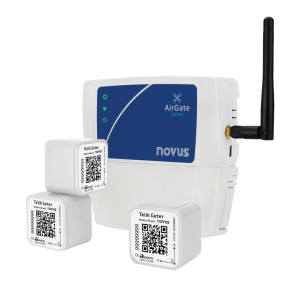Novus Telik Geter starter kit — AirGate Geter gateway with three wireless vibration sensors