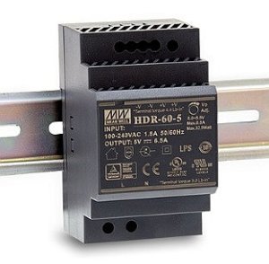 60W Mean Well HDR-60-15 Ultra Slim DIN Rail Supply 15V Out