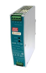 75W Mean Well EDR-75-48 Single Output DIN Rail Supply 48V Out