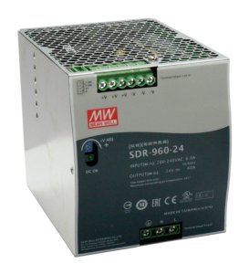 960W Mean Well SDR-960-24 Slim High Efficiency DIN Rail Power Supply 24V Out