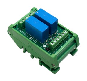 Two 12VDC Relay Card on DIN Rail Mount