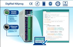 Novus DigiRail NxProg RAMIX Programmable IO Module 2AI,2AO,4DI,2RO 1ETH